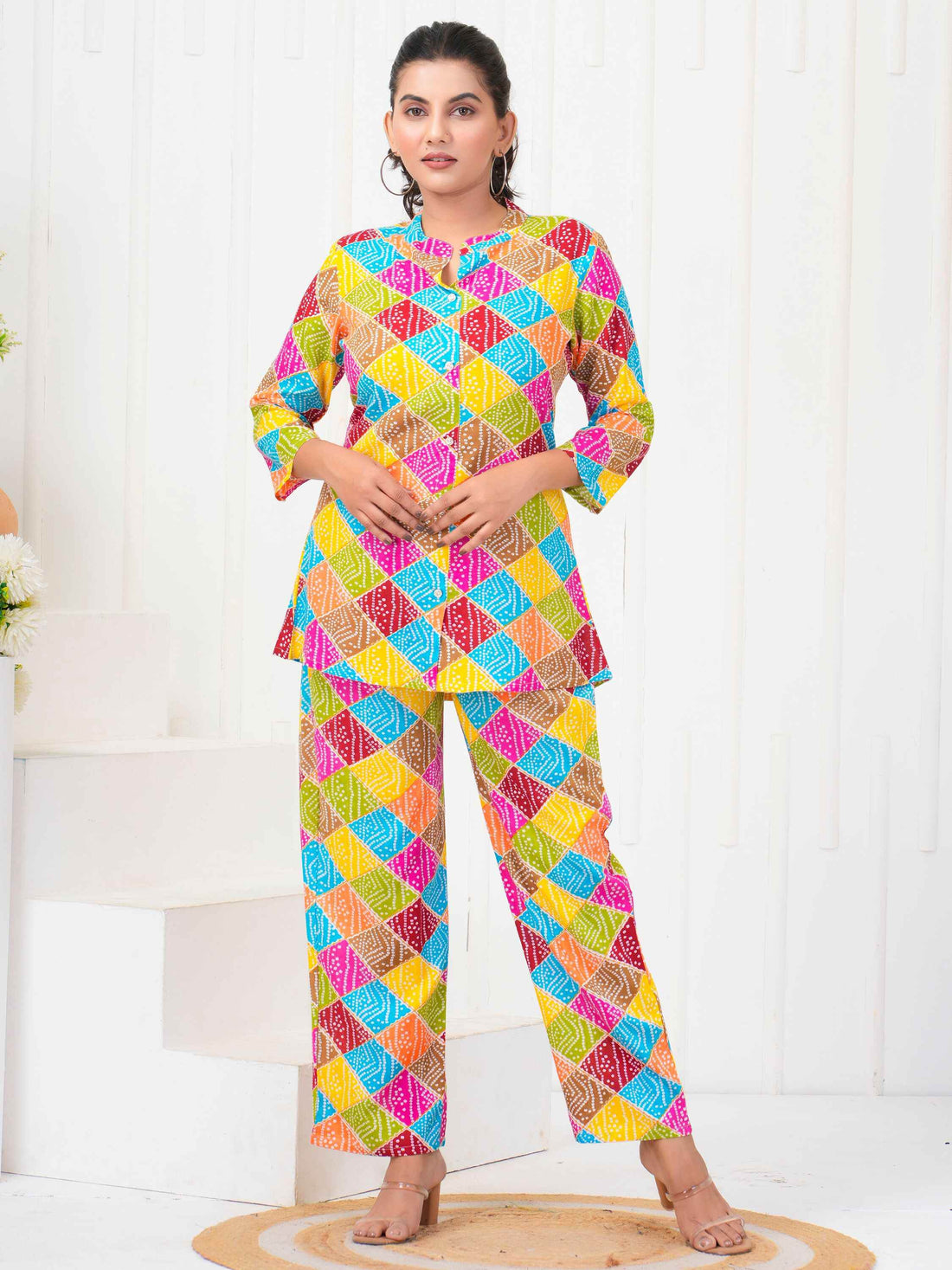 Amazing Multi-Color Digital Printed Rayon Casual Wear Co-Ord Set - Zeel Clothing