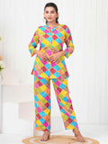 Amazing Multi-Color Digital Printed Rayon Casual Wear Co-Ord Set - Zeel Clothing