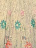 Amazing Off-White Embroidered Net Lehenga Choli With Dupatta - Zeel Clothing