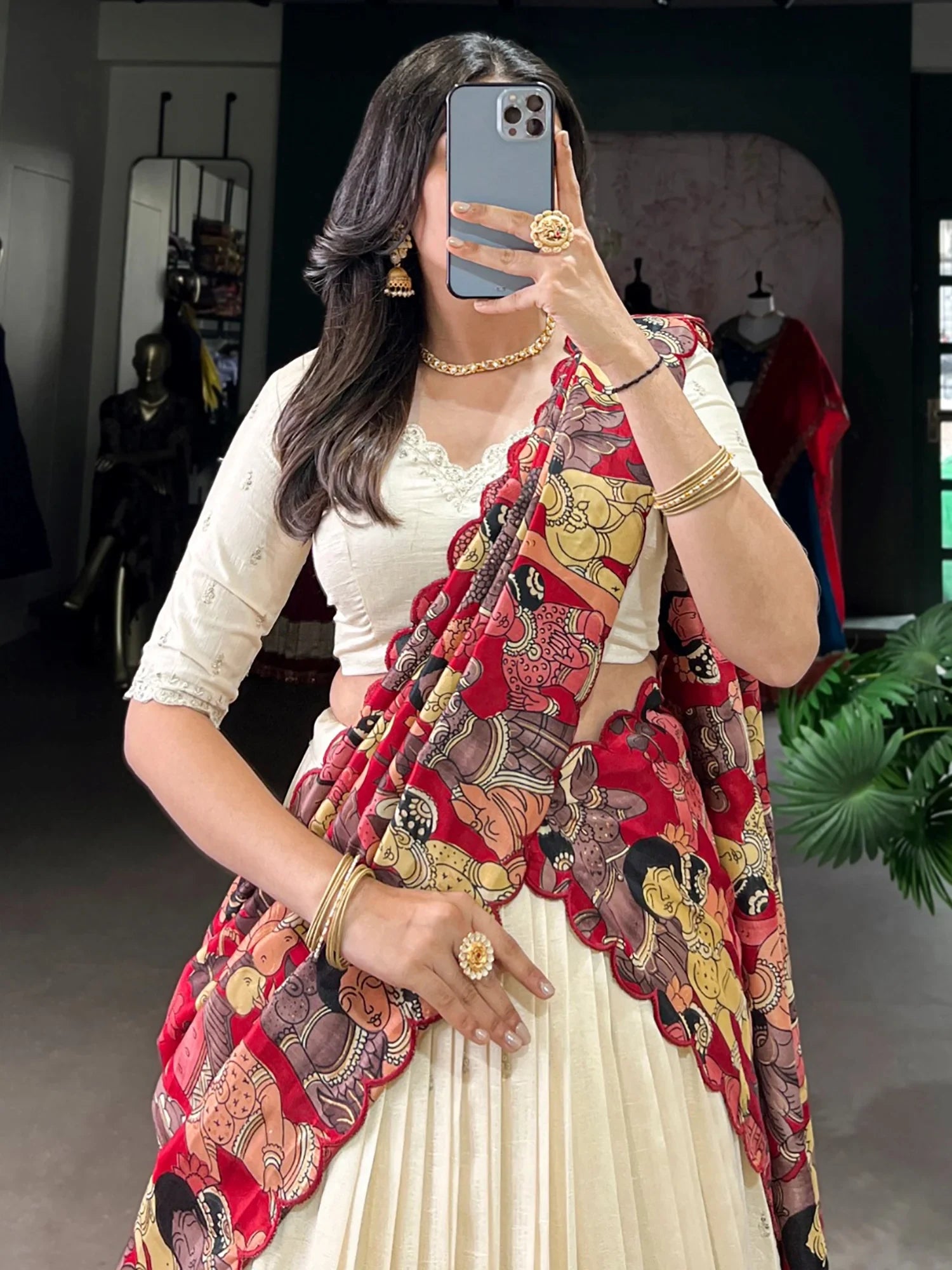 Amazing Off White Sequins Silk Festive Wear Lehenga Choli With Dupatta