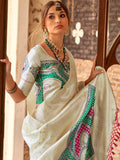 Amazing Off-White Zari Weaving Silk Traditional Saree With Blouse - Zeel Clothing