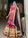Amazing Pink Digital Printed Silk Lehenga Choli With Dupatta - Zeel Clothing
