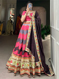 Amazing Pink Digital Printed Silk Lehenga Choli With Dupatta - Zeel Clothing