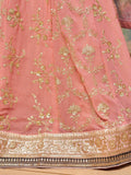 Amazing Pink Embroidered Georgette Wedding Wear Lehenga Choli - Zeel Clothing