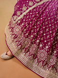Amazing Pink Zari Embroidered Lehenga Choli With Dupatta - Zeel Clothing