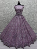 Amazing Purple Sequins Heavy Net Wedding Wear Lehenga Choli - Zeel Clothing