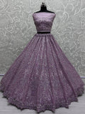 Amazing Purple Sequins Heavy Net Wedding Wear Lehenga Choli - Zeel Clothing