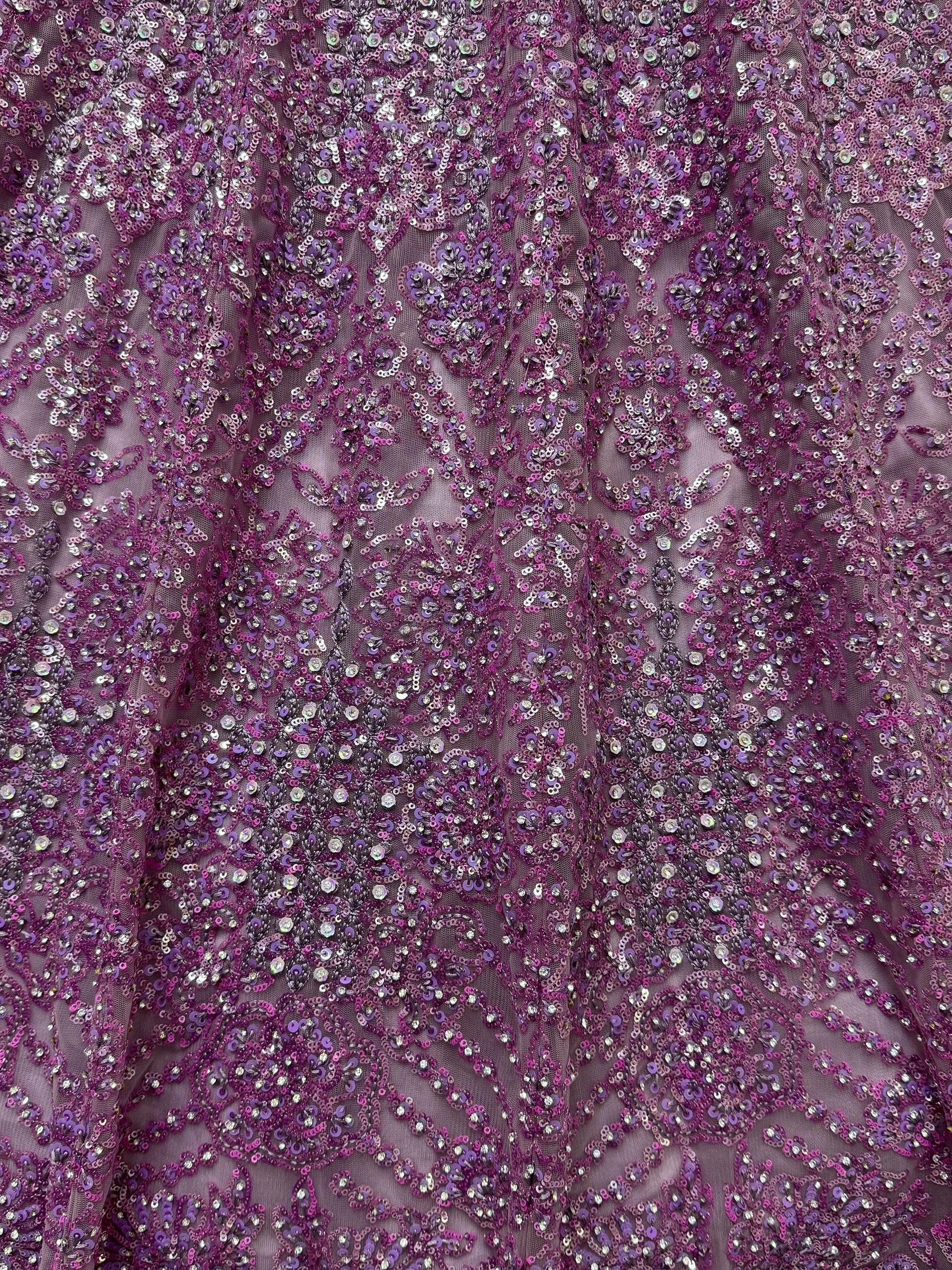 Amazing Purple Sequins Heavy Net Wedding Wear Lehenga Choli - Zeel Clothing