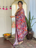 Amazing Purple Thread Embroidered Chanderi Festive Wear Pant Suit - Zeel Clothing