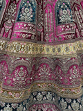 Amazing Rani Pink Multi-Thread Work Velvet Bridal Lehenga Choli - Zeel Clothing