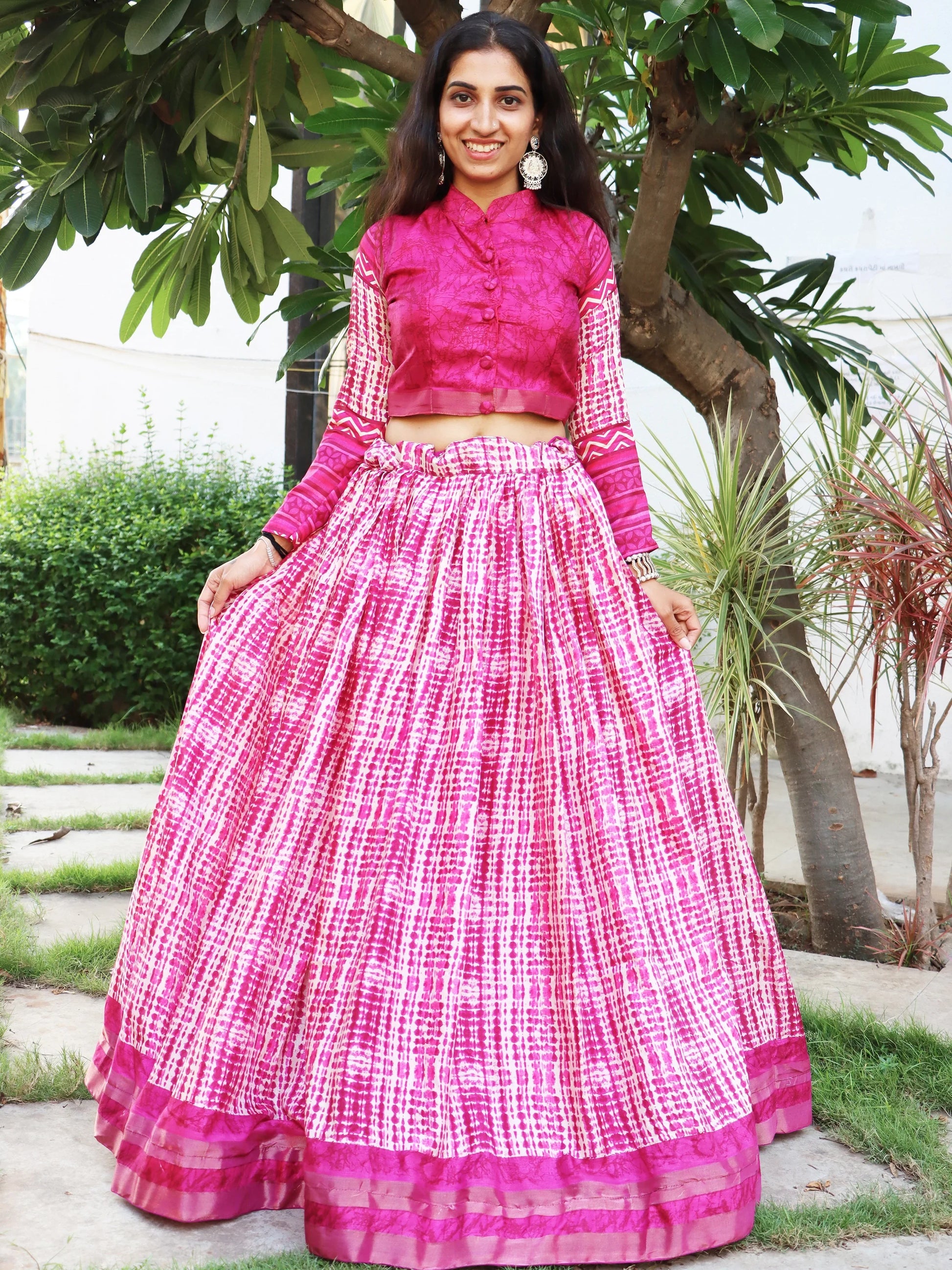 Amazing Wine Digital Printed Tussar Silk Event Wear Lehenga Choli - Zeel Clothing