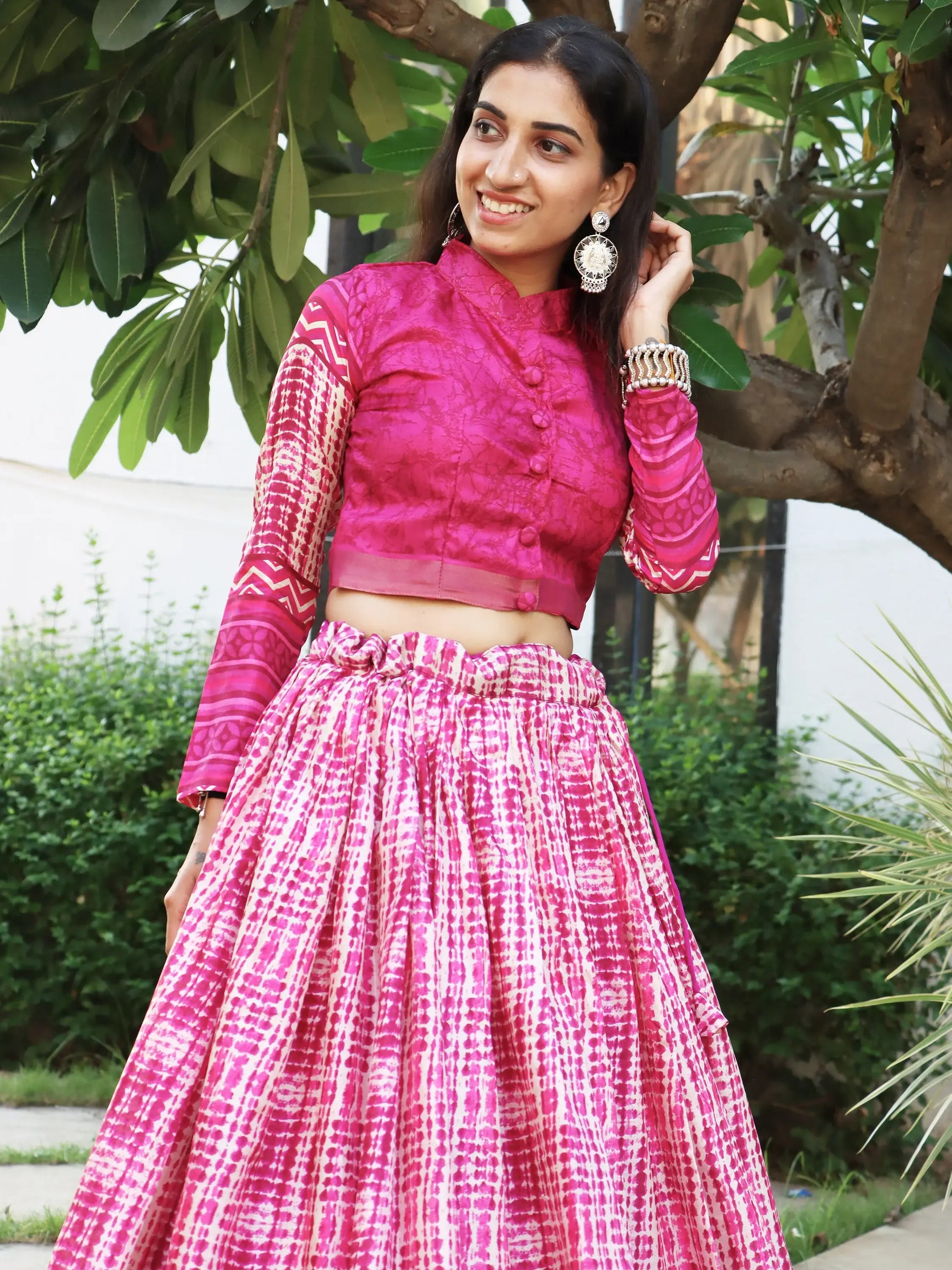 Amazing Wine Digital Printed Tussar Silk Event Wear Lehenga Choli - Zeel Clothing