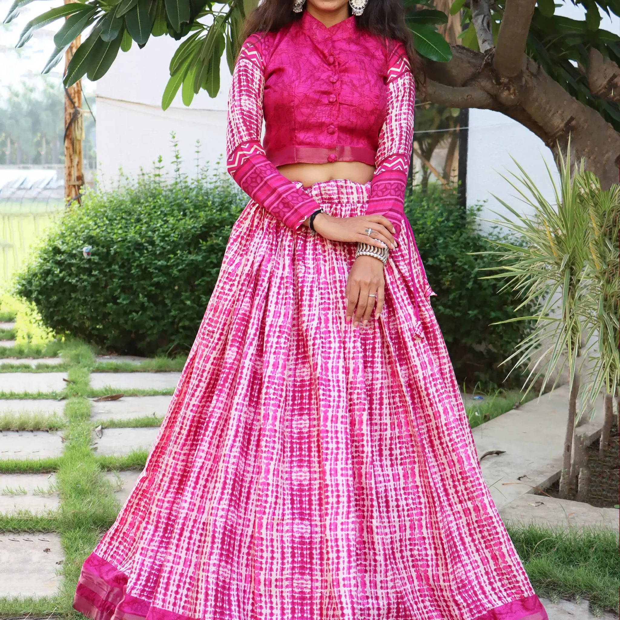 Amazing Wine Digital Printed Tussar Silk Event Wear Lehenga Choli - Zeel Clothing