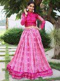 Amazing Wine Digital Printed Tussar Silk Event Wear Lehenga Choli - Zeel Clothing
