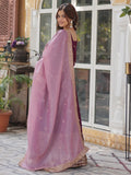 Amazing Wine Zari Embroidered Georgette Event Wear Gown - Zeel Clothing