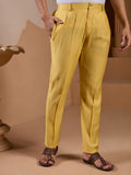 Amazing Yellow Floral Embroidered Silk Men Haldi Wear Kurta Pant With Jacket
