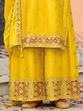 Amazing Yellow Sequins Work Chinon Haldi Wear Palazzo Suit - Zeel Clothing