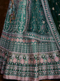 Amusing Green Sequins Art Silk Reception Wear Lehenga Choli - Zeel Clothing
