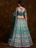 Amusing Green Sequins Art Silk Reception Wear Lehenga Choli - Zeel Clothing
