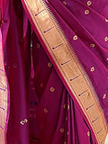 Appealing Purple Zari Weaving Jacquard Silk Festival Wear Saree - Zeel Clothing