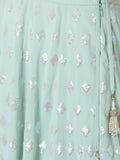 Appealing Sky-Blue Sequins Georgette Wedding Wear Lehenga Choli - Zeel Clothing