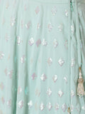 Appealing Sky-Blue Sequins Georgette Wedding Wear Lehenga Choli - Zeel Clothing