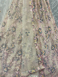 Appealing Yellow Floral Embroidered Net Wedding Wear Lehenga Choli With Dupatta - Zeel Clothing