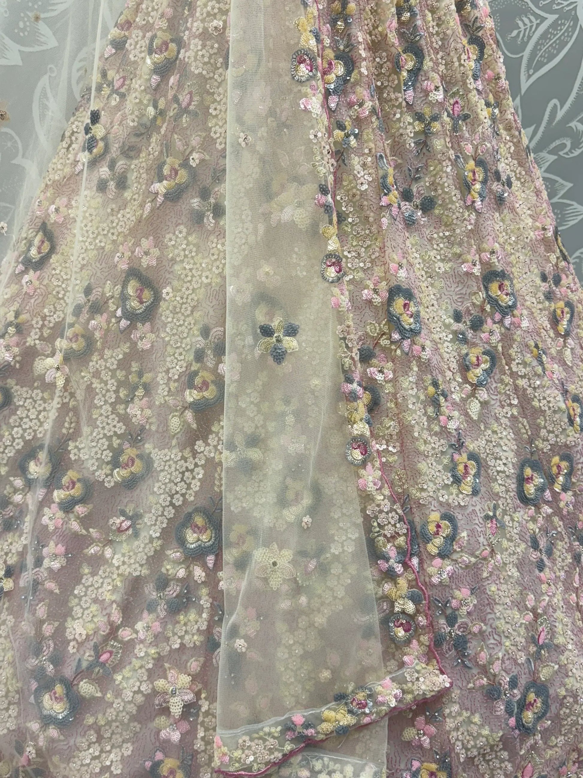 Appealing Yellow Floral Embroidered Net Wedding Wear Lehenga Choli With Dupatta - Zeel Clothing