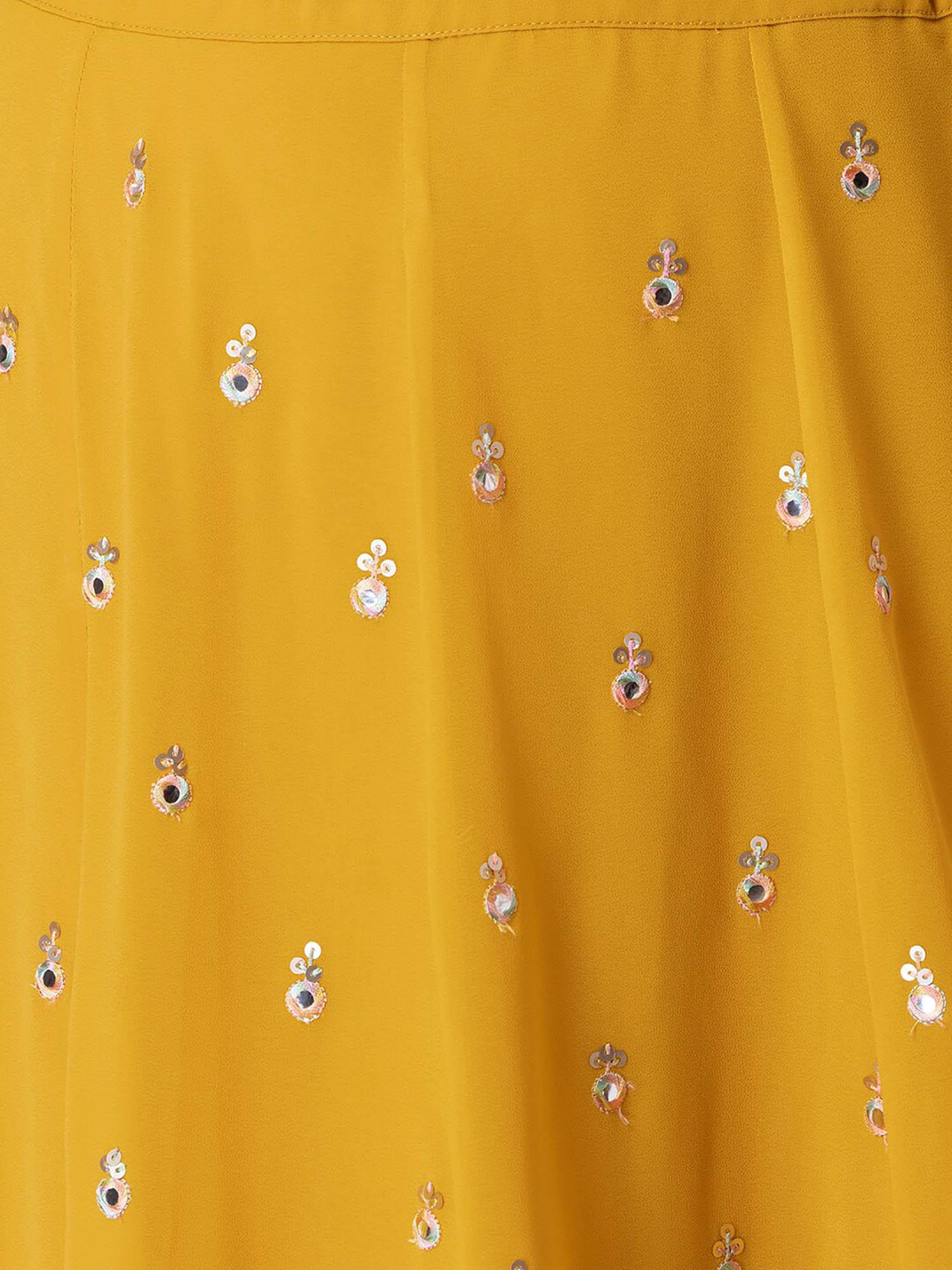 Appealing Yellow Sequins Georgette Haldi Wear Lehenga Choli - Zeel Clothing