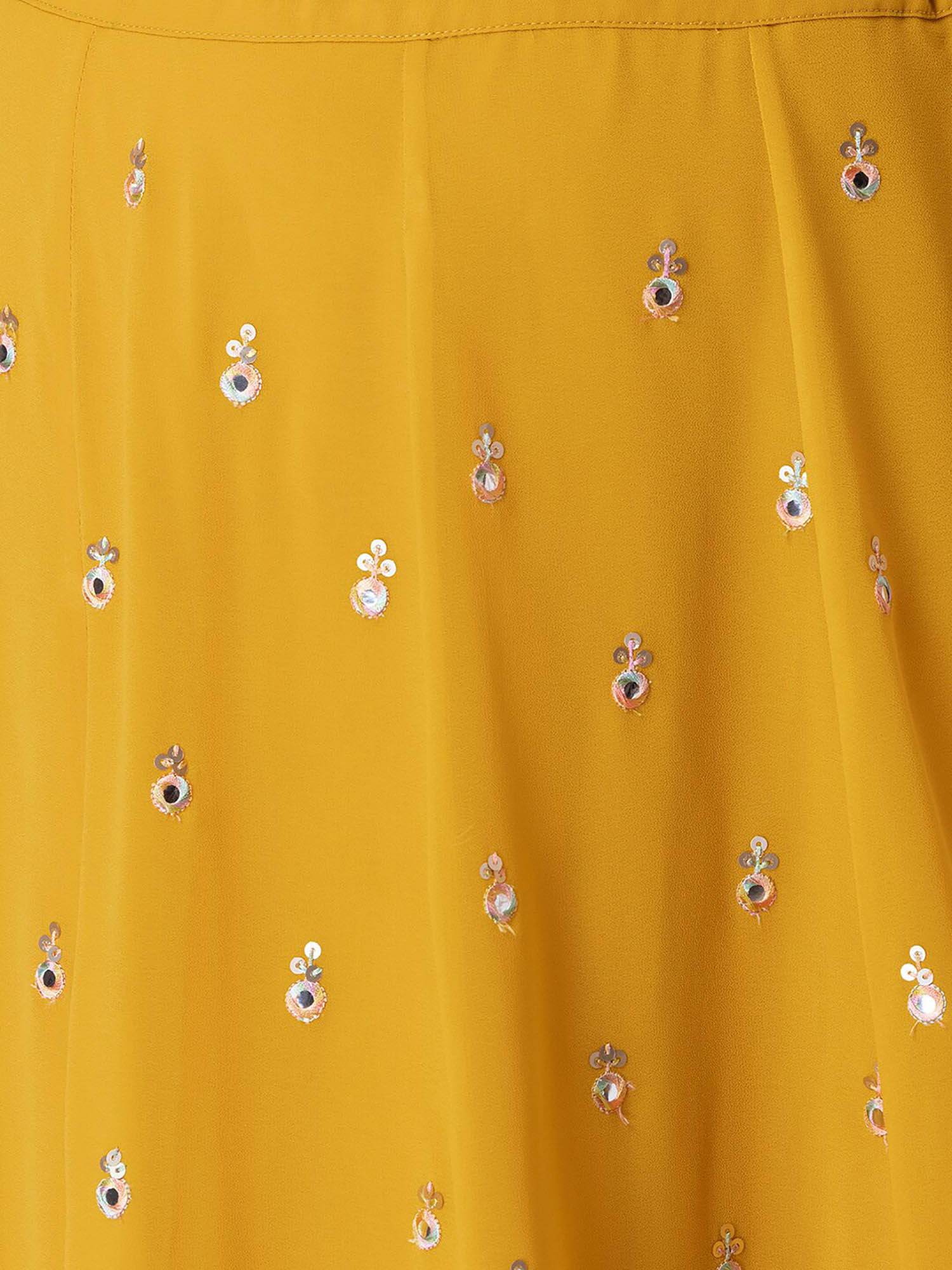 Appealing Yellow Sequins Georgette Haldi Wear Lehenga Choli - Zeel Clothing