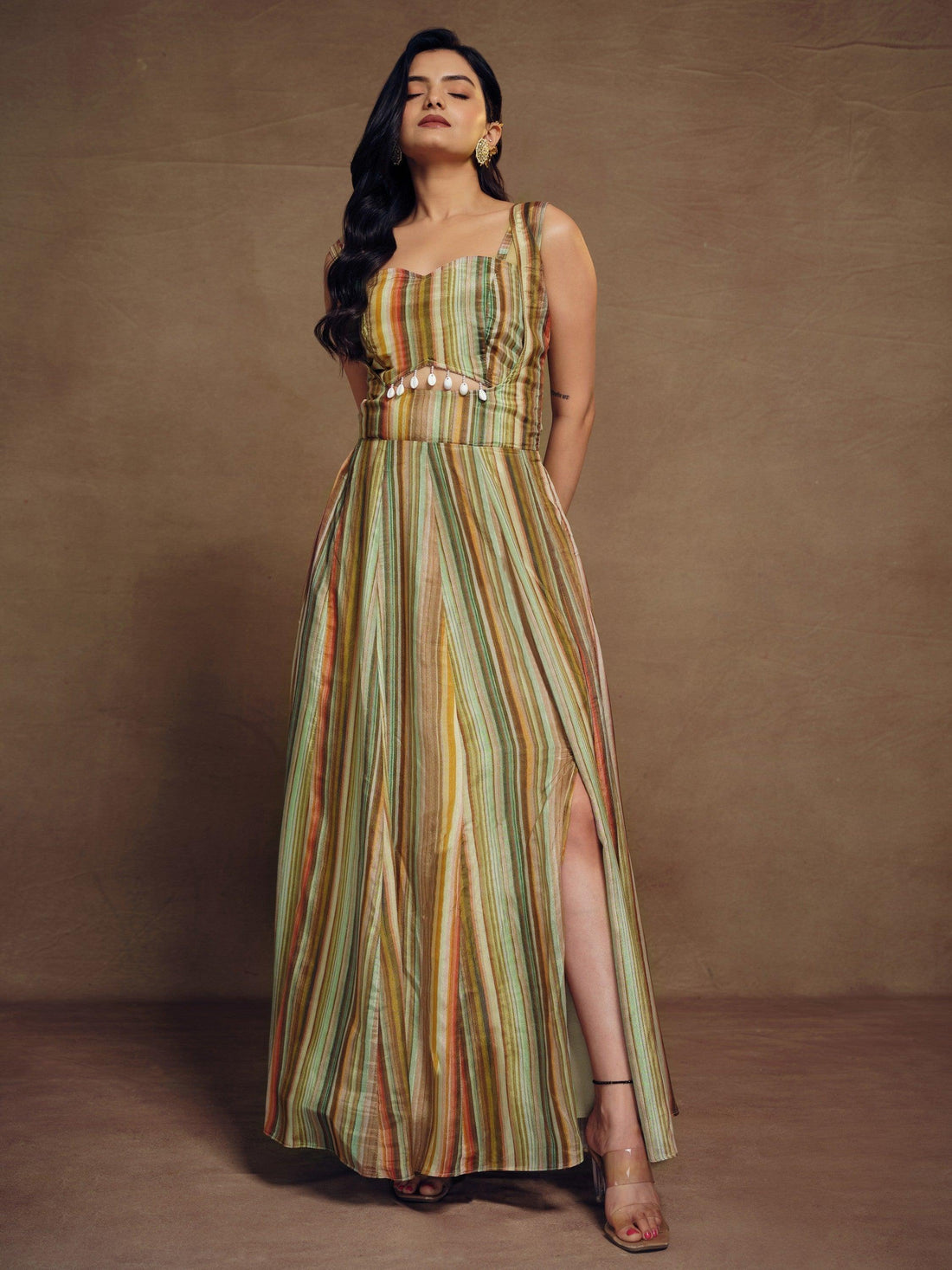Ravishing Multi-Color Printed Chinon Party Wear Dungaree Top