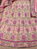 Arresting Pastel Pink Colored Bridal Wear Designer Embroidered Lehenga choli - Zeel Clothing