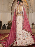 Artistic Peach Multi Thread Work Tissue Wedding Wear Lehenga Choli - Zeel Clothing