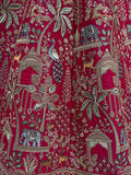 Artistic Pink Sequins Embroidery Silk Bridal Lehenga Choli With Double Dupatta