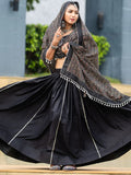 Astonishing Black Cotton Navratri Wear Lehenga Choli With Dupatta - Zeel Clothing