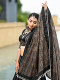 Astonishing Black Cotton Navratri Wear Lehenga Choli With Dupatta - Zeel Clothing