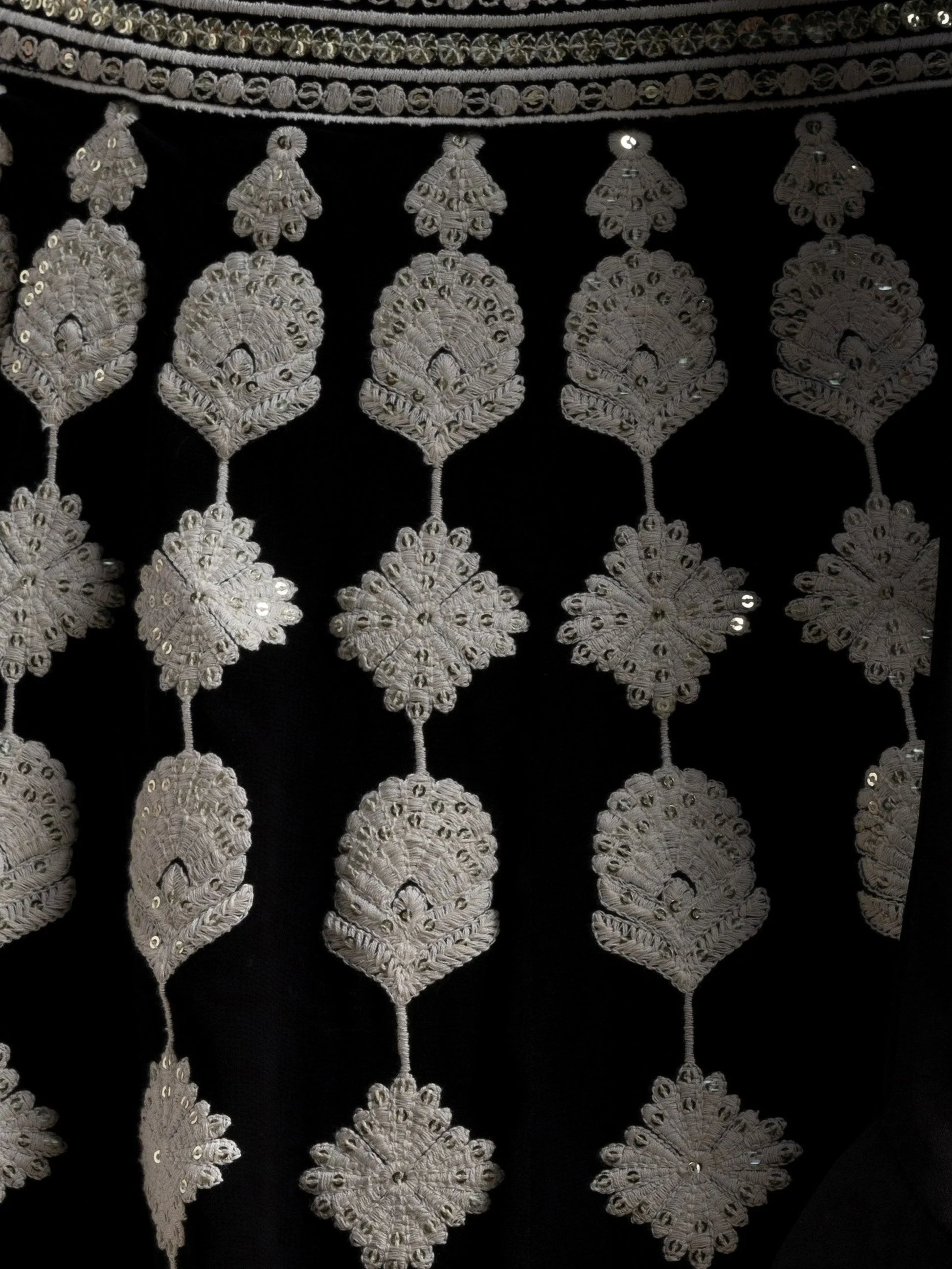 Astonishing Black Thread Work Georgette Lehenga Choli With Dupatta