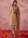 Astonishing brown Thread Work Georgette Festival Wear Pant Suit - Zeel Clothing