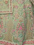 Astonishing Green Embroidered Net Lehenga Choli With Dupatta - Zeel Clothing