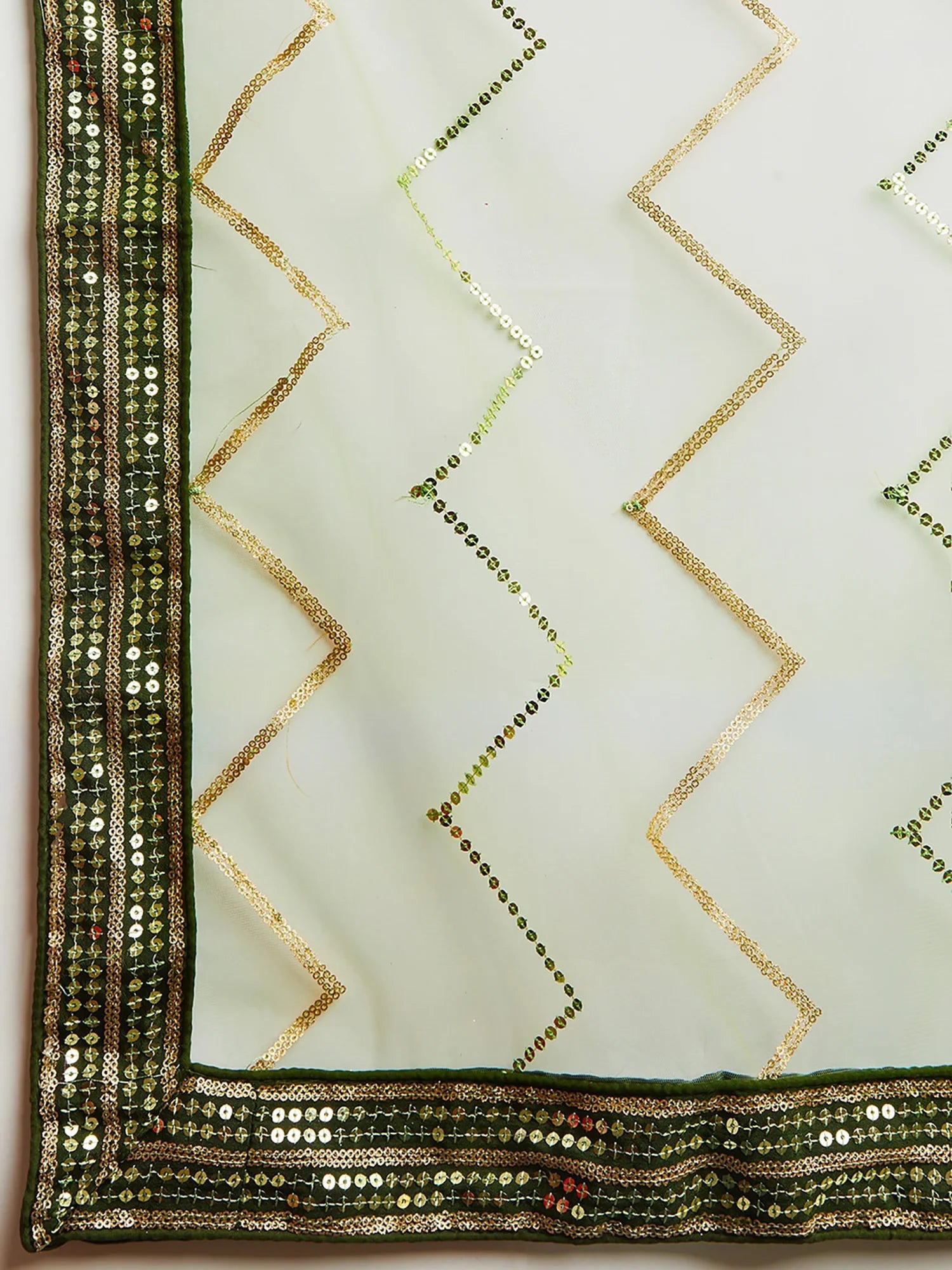 Astonishing Green Sequins Art Silk Wedding Wear Lehenga Choli - Zeel Clothing