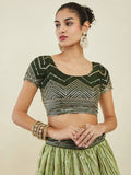 Astonishing Green Sequins Art Silk Wedding Wear Lehenga Choli - Zeel Clothing