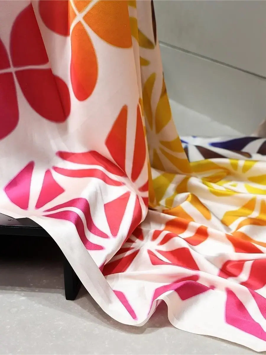 Astonishing Multi-Color Digital Printed Satin Saree With Blouse - Zeel Clothing