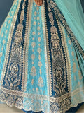 Astonishing Multi-Color Embroidered Georgette Wedding Lehenga Choli - Zeel Clothing
