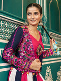 Astonishing Multi-Color Mirror Work Rayon Lehenga Choli With Jacket - Zeel Clothing