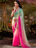 Astonishing Multi-Color Organza Event Wear Saree With Blouse - Zeel Clothing
