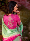 Astonishing Multi-Color Organza Event Wear Saree With Blouse - Zeel Clothing