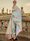 Astonishing Multi-Color Zari Weaving Satin Saree With Blouse - Zeel Clothing