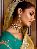 Astonishing Mustered Yellow Organza Silk Bridal Saree With Blouse - Zeel Clothing