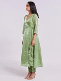 Astonishing Sea Green Organza Festival Wear Kurta With Pant - Zeel Clothing