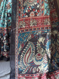 Astonishing Sky-Blue Kalamkari Printed Cotton Event Wear Saree - Zeel Clothing